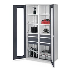 Kappes Schwerlastschrank MMT Mod. 52 RAL7035/7016 Sichtfenstertüren