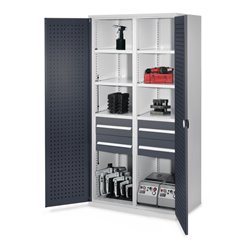 Kappes Schwerlastschrank MMT Mod. 52 RAL7035/7016 Türen innen Lochplatten