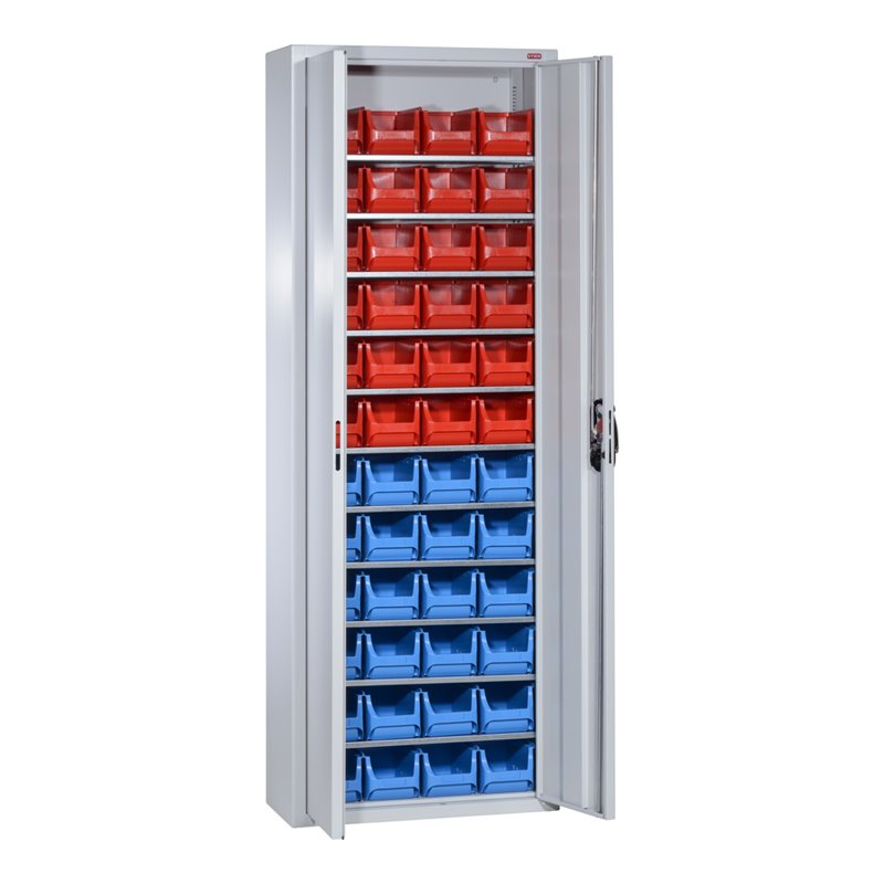 STIER Magazinschrank mit Sichtlagerkästen, H1980xB700xT300mm