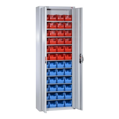 STIER Magazinschrank mit Sichtlagerkästen, H1980xB700xT300mm