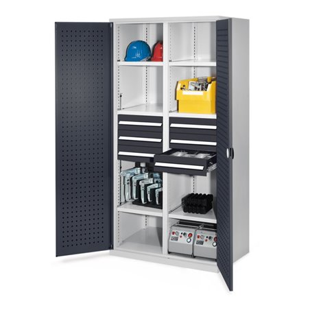 Kappes Schwerlastschrank MMT Mod. 53 RAL7035/7016 Türen innen Lochplatten