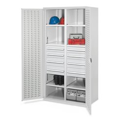 Kappes Schwerlastschrank MMT Mod. 54 RAL 7035 Türen innen Schlitzplatten