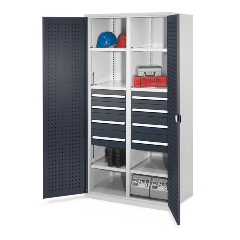 Kappes Schwerlastschrank MMT Mod. 54 RAL 7035/7016 Türen innen Lochplatten