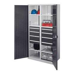 Kappes Schwerlastschrank MMT Mod. 54 RAL 7035/7016 Türen innen Schlitzplatten