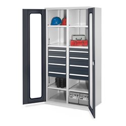 Kappes Schwerlastschrank MMT Mod. 54 RAL 7035/7016 Sichtfenstertüren