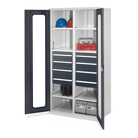 Kappes Schwerlastschrank MMT Mod. 54 RAL 7035/7016 Sichtfenstertüren