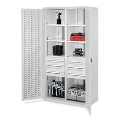 Kappes Schwerlastschrank MMT Mod. 55 RAL 7035 Türen innen Schlitzplatten