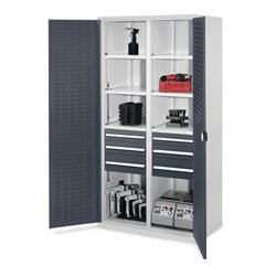 Kappes Schwerlastschrank MMT Mod. 55 RAL 7035/7016 Türen innen Schlitzplatten