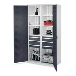 Kappes Schwerlastschrank MMT Mod. 55 RAL 7035/7016 Türen innen Lochplatten