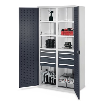 Kappes Schwerlastschrank MMT Mod. 55 RAL 7035/7016 Türen innen Lochplatten