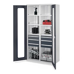 Kappes Schwerlastschrank MMT Mod. 55 RAL 7035/7016 Sichtfenstertüren