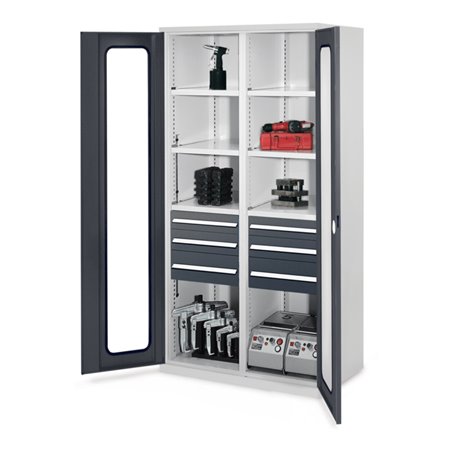 Kappes Schwerlastschrank MMT Mod. 55 RAL 7035/7016 Sichtfenstertüren