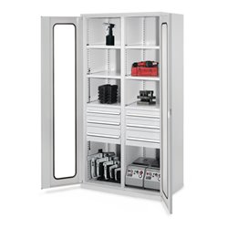 Kappes Schwerlastschrank MMT Mod. 55 RAL 7035 Sichtfenstertüren