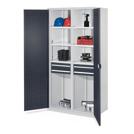 Kappes Schwerlastschrank MMT Mod. 56 RAL 7035/7016 Türen innen Lochplatten