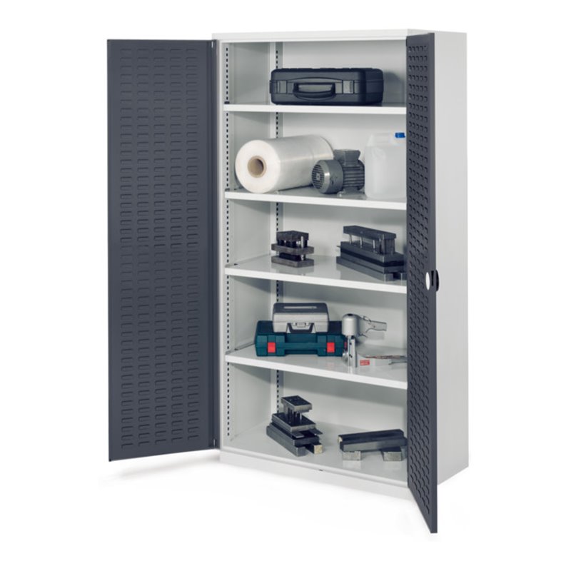 Kappes Schwerlastschrank OMT Mod. 41 RAL 7035/7016 Türen innen Schlitzplatten