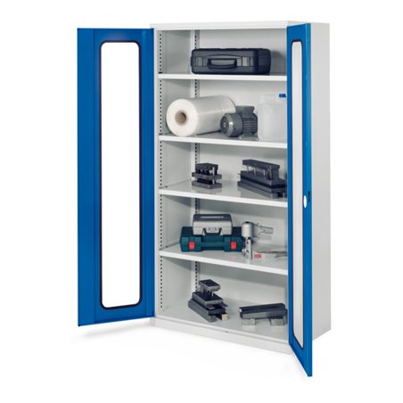 Kappes Schwerlastschrank OMT Mod. 41 RAL 7035/5010 Sichtfenstertüren