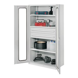 Kappes Schwerlastschrank OMT Mod. 42 RAL 7035 Sichtfenstertüren