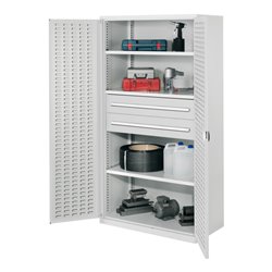 Kappes Schwerlastschrank OMT Mod. 42 RAL 7035 Türen innen Schlitzplatten