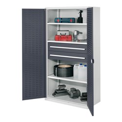 Kappes Schwerlastschrank OMT Mod. 42 RAL 7035/7016 Türen innen Schlitzplatten