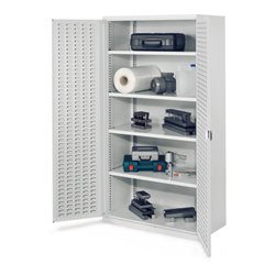 Kappes Schwerlastschrank OMT Mod. 41 RAL7035 Türen innen Schlitzplatten