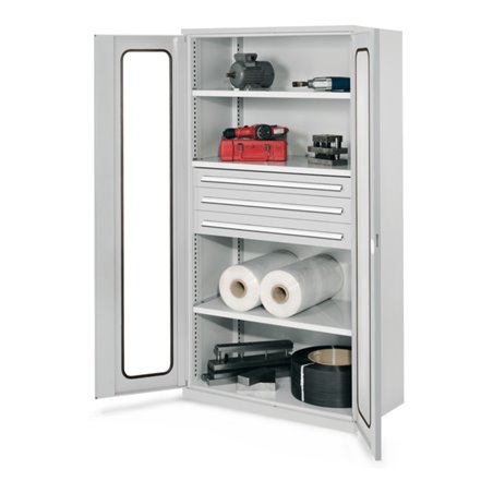 Kappes Schwerlastschrank OMT Mod. 43 RAL 7035 Sichtfenstertüren