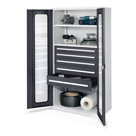 Kappes Schwerlastschrank OMT Mod. 44 RAL 7035/7016 Sichtfenstertüren