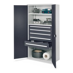 Kappes Schwerlastschrank OMT Mod. 44 RAL 7035/7016 Türen innen Lochplatten