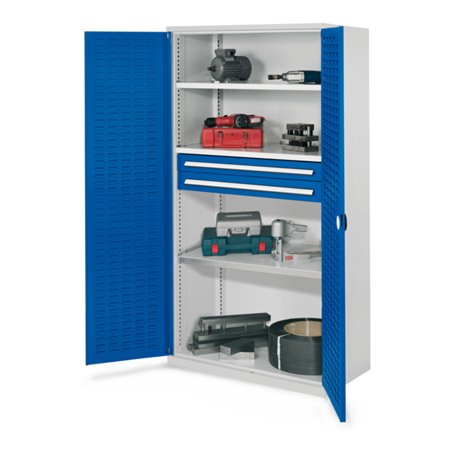 Kappes Schwerlastschrank OMT Mod. 45 RAL 7035/5010 Schlitzplattentüren