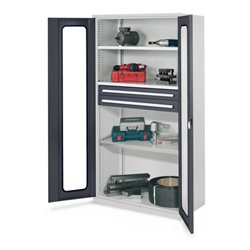 Kappes Schwerlastschrank OMT Mod. 45 RAL 7035/7016 Sichtfenstertüren