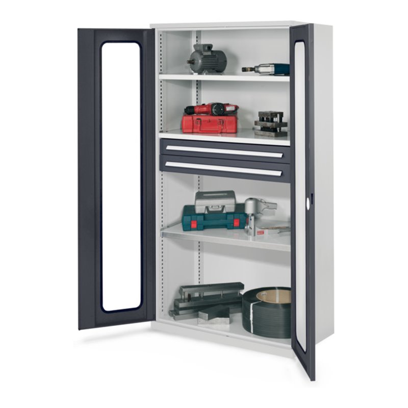 Kappes Schwerlastschrank OMT Mod. 45 RAL 7035/7016 Sichtfenstertüren