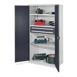 Kappes Schwerlastschrank OMT Mod. 45 RAL 7035/7016 Türen innen Lochplatten