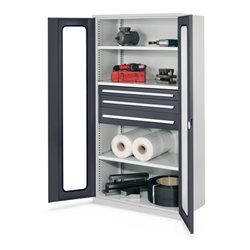 Kappes Schwerlastschrank OMT Mod. 46 RAL 7035/7016 Sichtfenstertüren