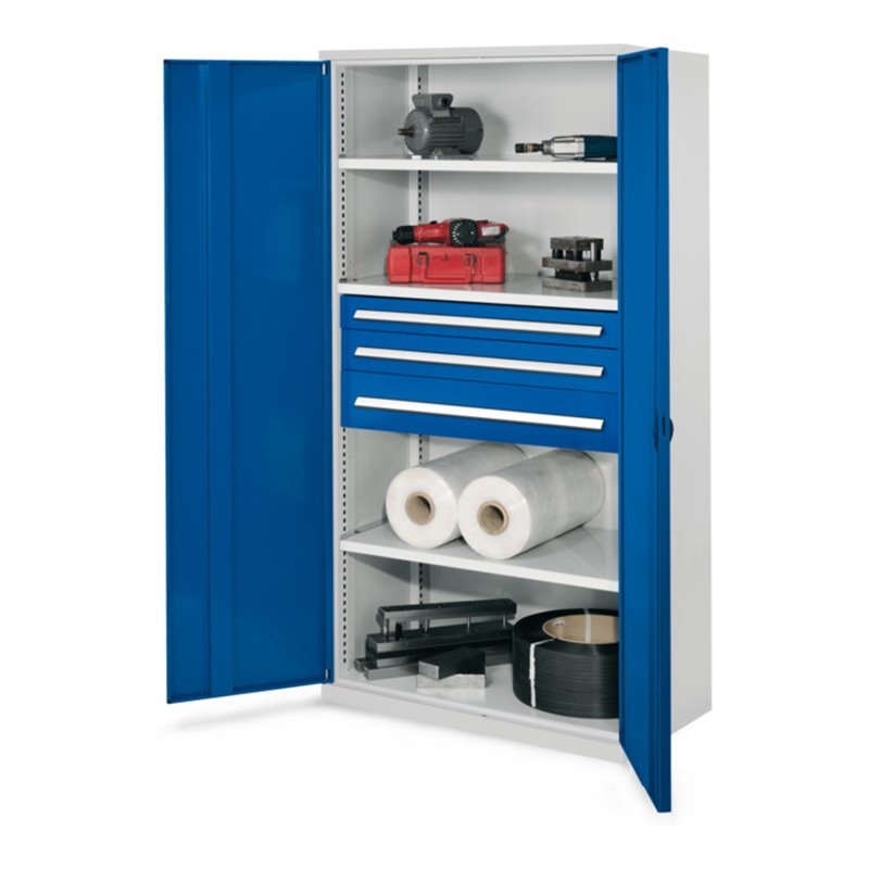 Kappes Schwerlastschrank OMT Mod. 46 RAL 7035/5010 Vollblechtüren