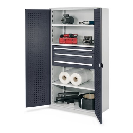 Kappes Schwerlastschrank OMT Mod. 46 RAL 7035/7016 Türen innen Lochplatten