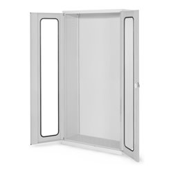 Kappes Systemschrank Leergehäuse Serie 400 RAL 7035 Sichtfenstertüren
