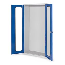 Kappes Systemschrank Leergehäuse Serie 400 RAL 7035/5010 Sichtfenstertüren