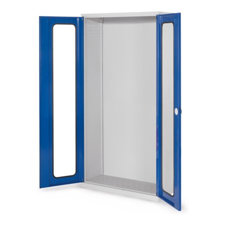 Kappes Systemschrank Leergehäuse Serie 400 RAL 7035/5010 Sichtfenstertüren
