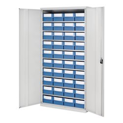 Kappes Systemschrank mit Volumenregalkasten Mod. 3 taubenblau