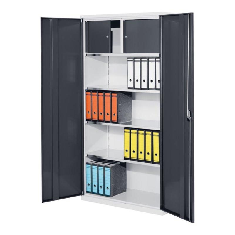 Kappes Systemschrank Serie 500 mit Privatfach RAL 7035/7016 Vollblechtüren 3 Fachböden