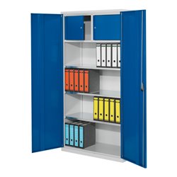 Kappes Systemschrank Serie 500 mit Privatfach RAL 7035/5010 Vollblechtüren 3 Fachböden