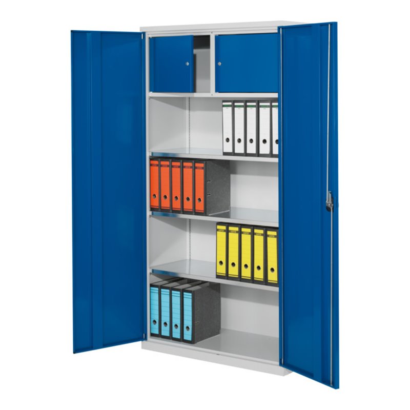 Kappes Systemschrank Serie 500 mit Privatfach RAL 7035/5010 Vollblechtüren 3 Fachböden