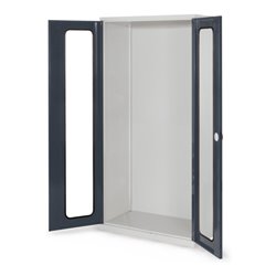 Kappes Systemschrank Leergehäuse Serie 500 RAL 7035/7016 Sichtfenstertüren