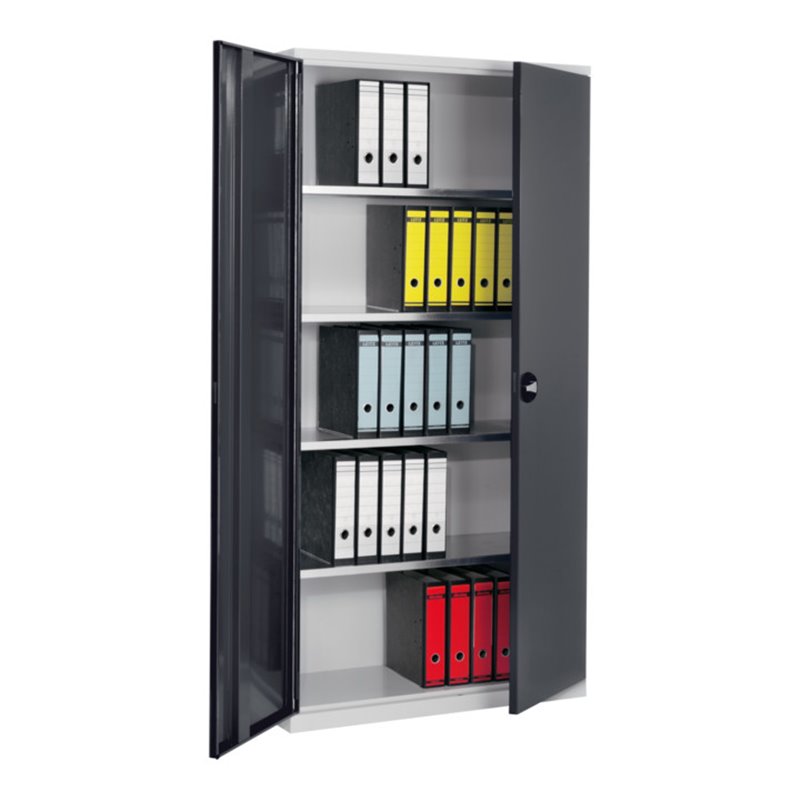 Kappes Systemschrank Serie 400 RAL 7035/7016 Vollblechtüren 4 Fachböden