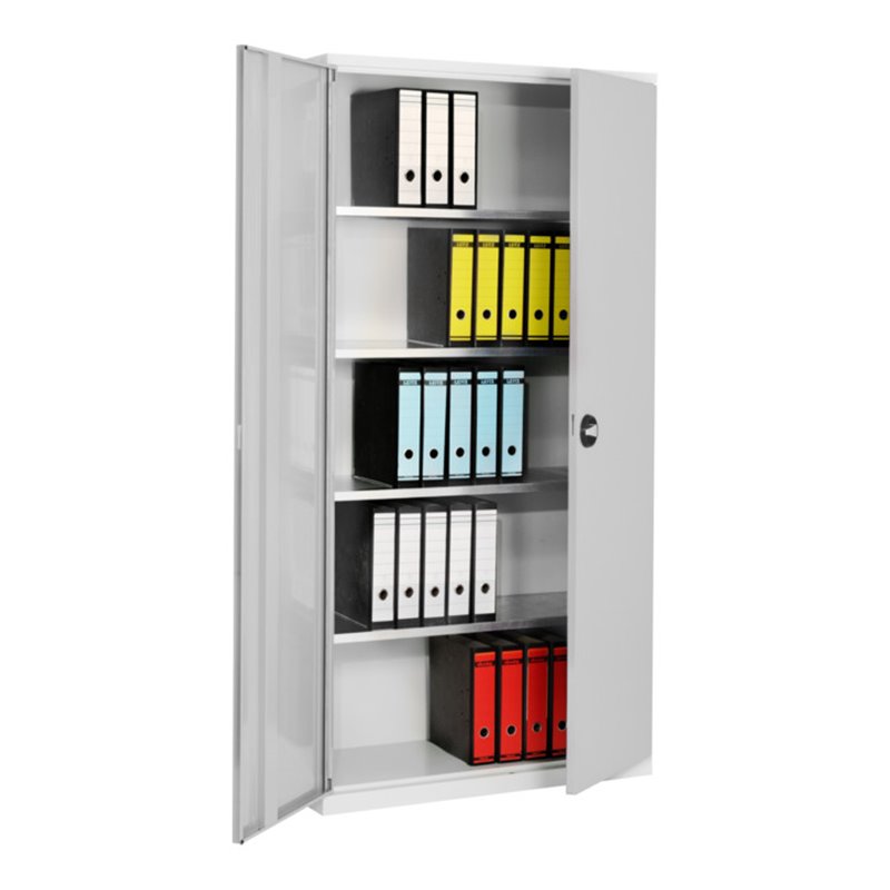 Kappes Systemschrank Serie 400 RAL 7035 Vollblechtüren 4 Fachböden