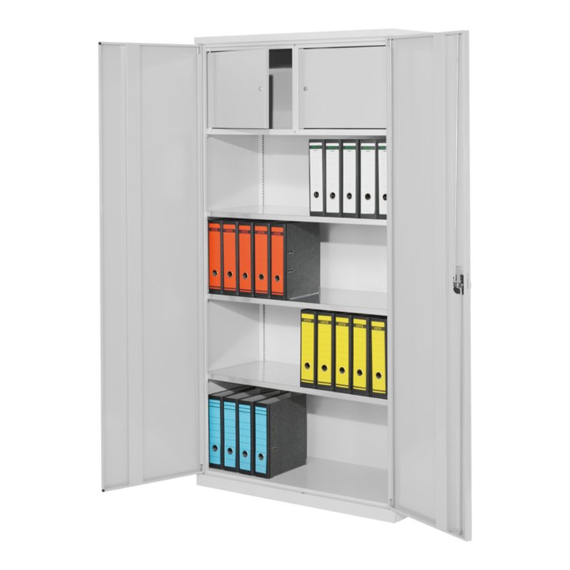 Kappes Systemschrank Serie 500 mit Privatfach RAL 7035 Vollblechtüren 3 Fachböden