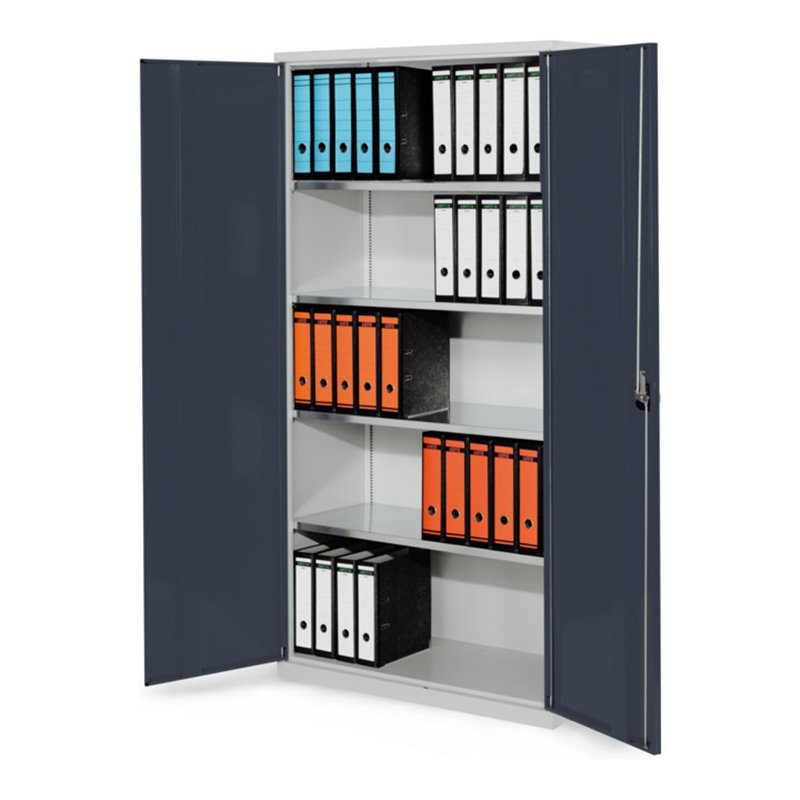 Kappes Systemschrank Serie 500 RAL 7035/7016 Vollblechtüren 4 Fachböden