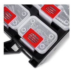 STIER Werkzeugkoffer mit 12 ausziehbaren Behältern, leer