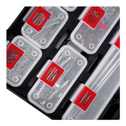 STIER Werkzeugkoffer mit 12 ausziehbaren Behältern, leer