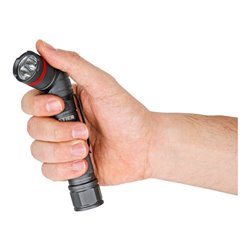 STIER Akku-LED-Taschenlampe 300 Lumen, UV-Licht 395 nm, drehbarer Kopf und Magnet