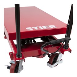 STIER Doppelscheren-Hubtischwagen 350kg Traglast